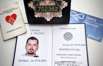 Policjant ze Sławy oddał szpik dla chorego dziecka