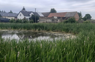 Trwają prace związane z oczyszczaniem zbiornika wodnego w Zamysłowie