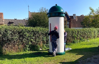 W Wyszanowie stanął słup ogłoszeniowy