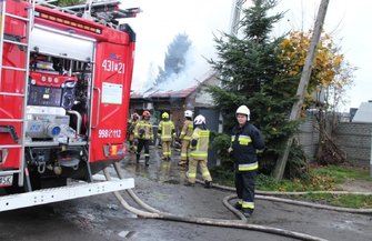 Pożar w Przyczynie Górnej. Paliłsięwarsztat samochodowy ZDJĘCIA
