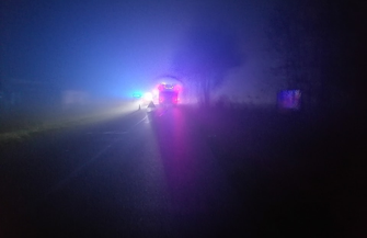 Wypadek na drodze Sława-Przybyszów.