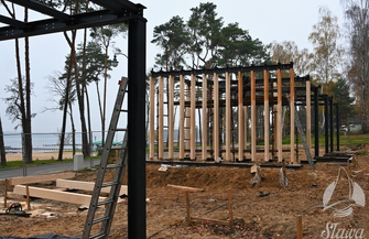 Trwa budowa nowych pawilonów gastronomicznych ZDJĘCIA