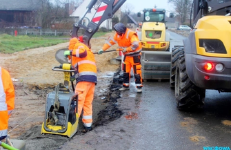 Nowe chodniki oświetlenie i ciąg rowerowy