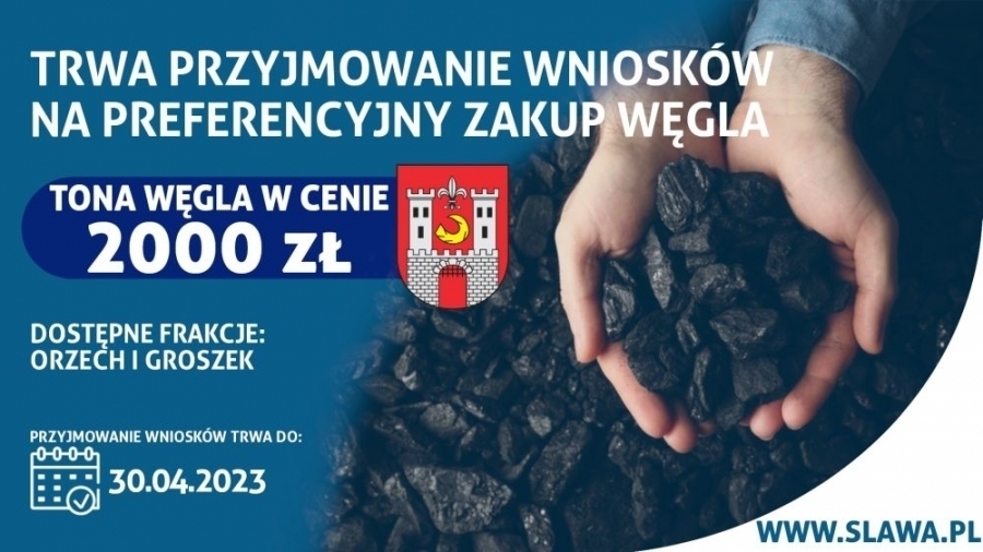 Gmina Sława Trwa przyjmowanie wniosków na preferencyjny zakup węgla