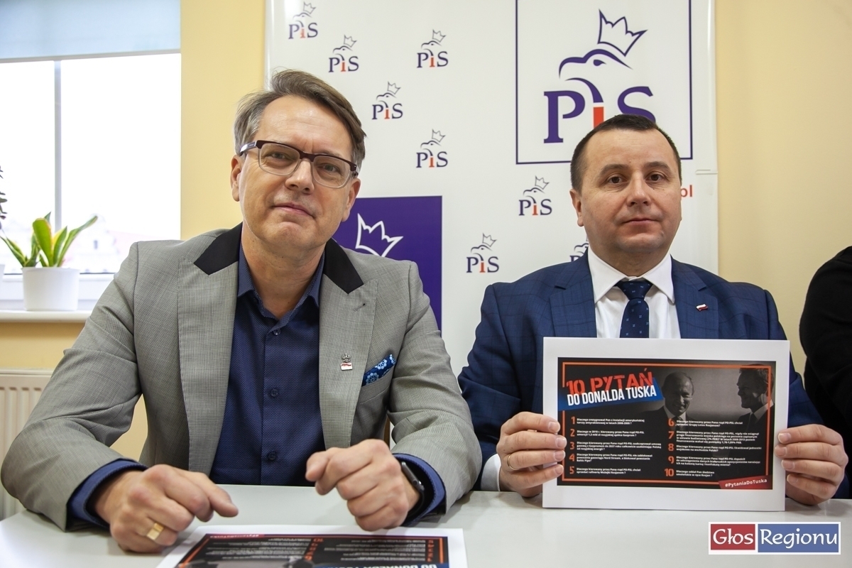10 pytańdo Donalda Tuska - konferencja PiS we Wschowie VIDEO