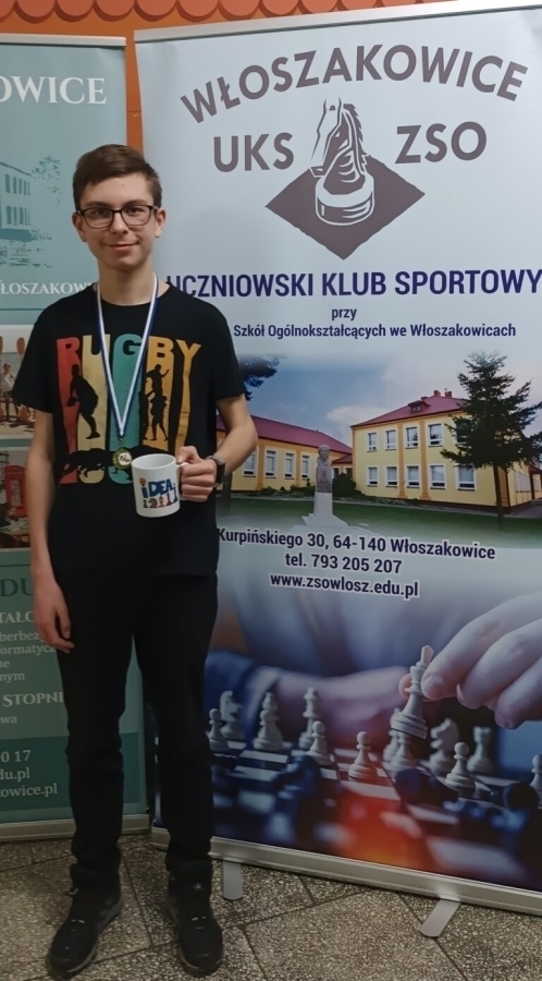 Sukces Oliwera Pilarowskiego na szachowym turnieju we Włoszakowicach FOTO