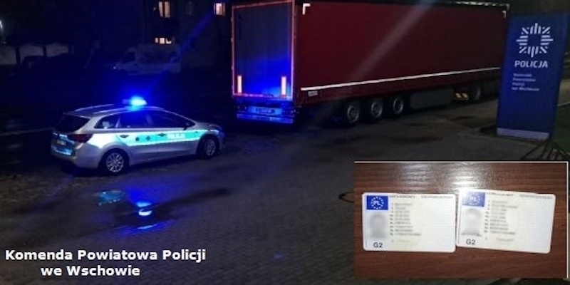 Kierowca ciężarówki chciał oszukaćpolicjantów