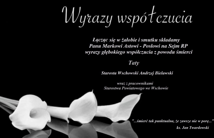 Zdjęcie 1: Wyrazy głębokiego żalu…