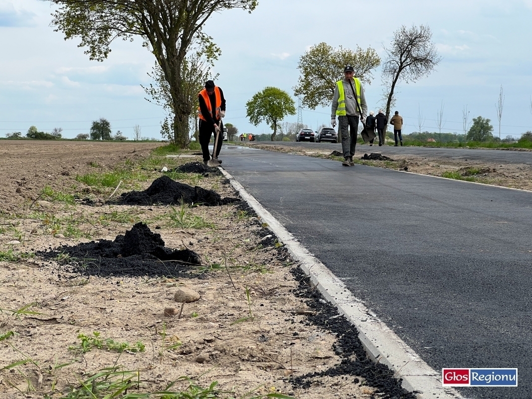 Szlichtyngowa-Wyszanów Ciąg pieszo-rowerowy niemal gotowy VIDEO
