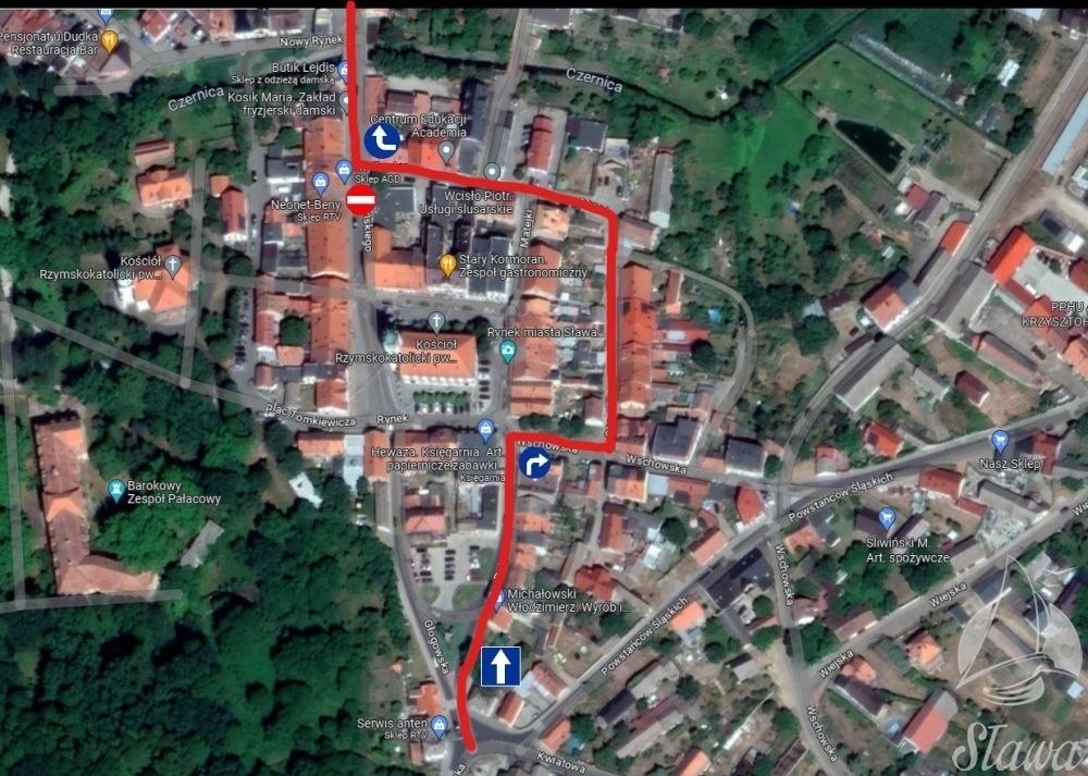 Zmiana organizacji ruchu w Sławie - Powiatowe Obchody Dnia Strażaka