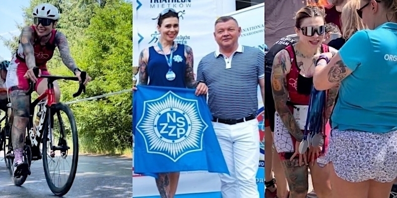 Policjantka ze Wschowy zdobyła brąz na Mistrzostwach Polski Policji w Triathlonie