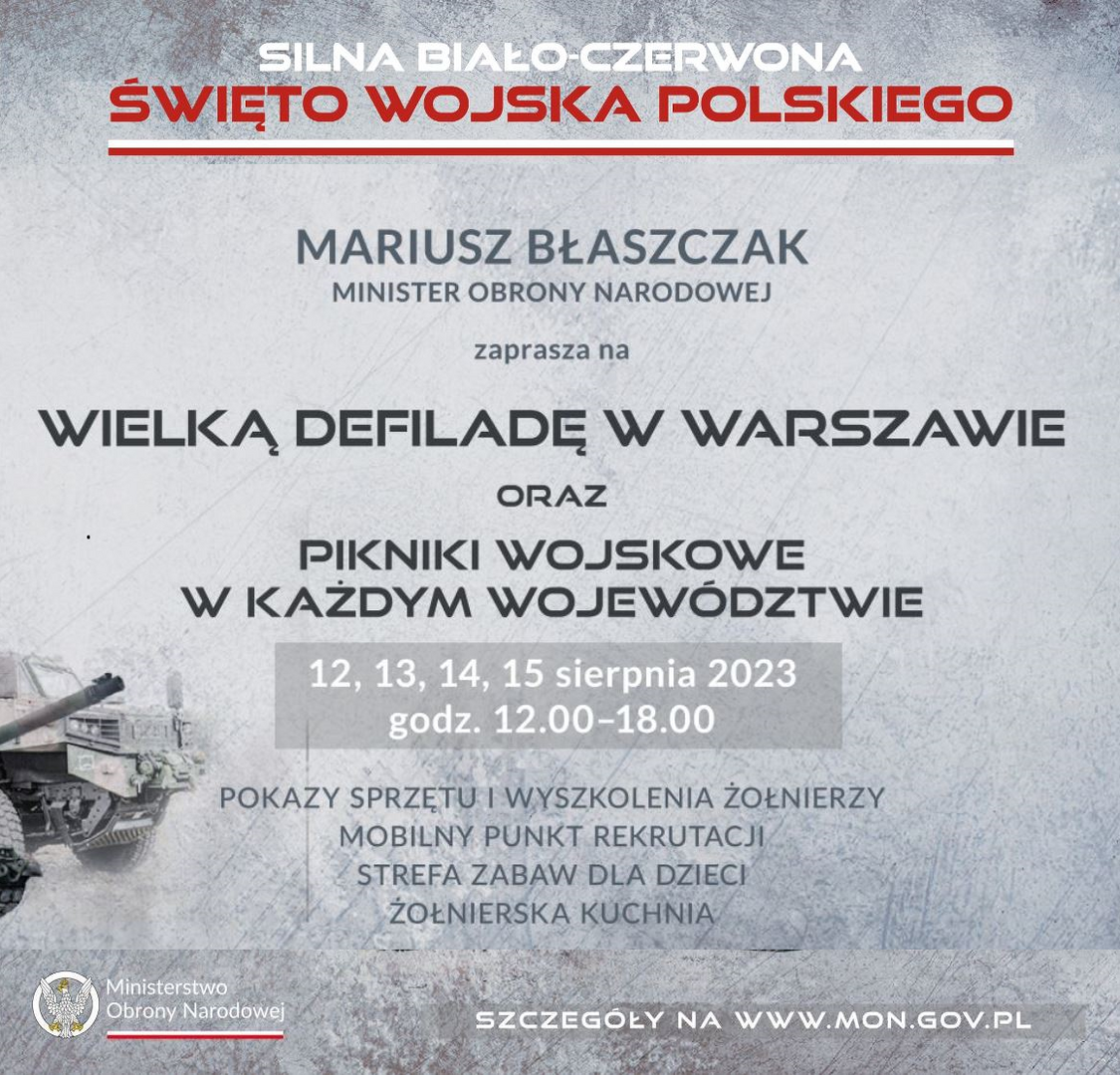 Zaproszenie na Piknik Wojskowy w Szlichtyngowej