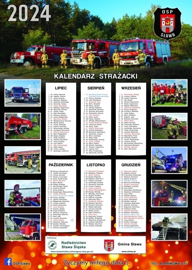 Strażacy ze Sławy ruszają z akcją Kalendarz to już tradycja