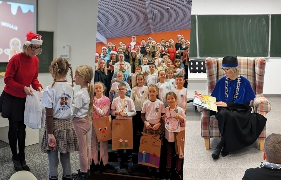 Studenci Wschowskiego Uniwersytetu Dziecięcego ze świąteczną wizytą w Lesznie ZDJĘCIA