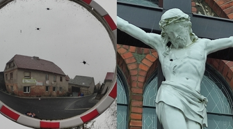 Kto strzelał do figury Jezusa i luster drogowych?