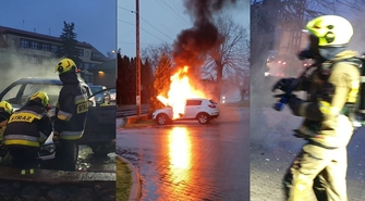 Wąsosz: Kia Sportage w płomieniach!
