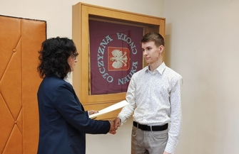 Uczeń ze Wschowy otrzymał stypendium Prezesa Rady Ministrów