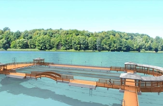 Na plażęw Lginiu wjechał ciężki sprzęt budowlany FOTO