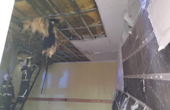 Pożar sali wiejskiej w Wygnańczycach FOTO