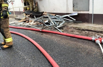 Pożar sali wiejskiej w Wygnańczycach FOTO