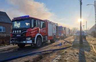 Pożar w Bagnie Na miejscu 11 zastępów