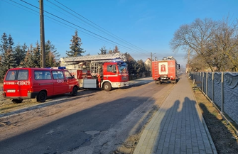Pożar w Bagnie Na miejscu 11 zastępów