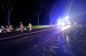 3 osoby poszkodowane - wypadek na trasie Sława - Stare Strącze FOTO