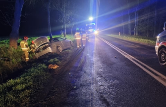 3 osoby poszkodowane - wypadek na trasie Sława - Stare Strącze FOTO