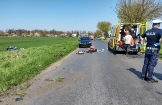 Tragiczny wypadek motocyklowy na drodze do Osowej Sieni