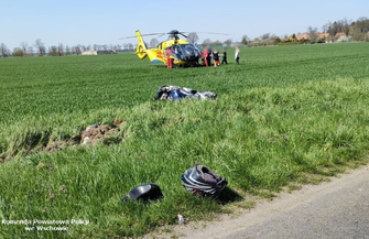 Tragiczny wypadek motocyklowy na drodze do Osowej Sieni