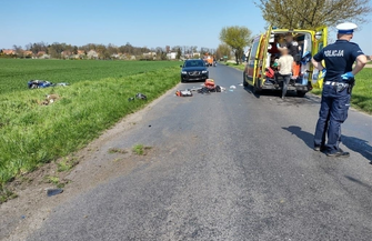 Tragiczny wypadek motocyklowy na drodze do Osowej Sieni