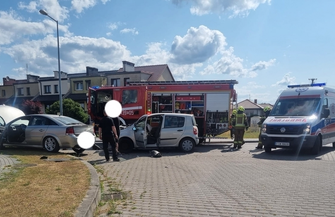 Wypadek ewakuacja i wyciek gazu FOTO