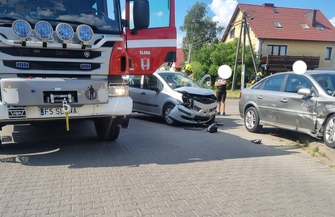 Wypadek ewakuacja i wyciek gazu FOTO