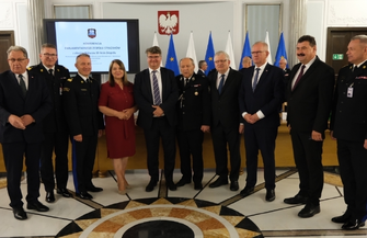 Sławscy strażacy w Sejmie RP FOTO