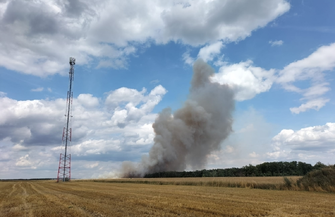 Krzepielów. Doszło do pożaru ścierniska. W akcji strażacy i rolnicy FOTO