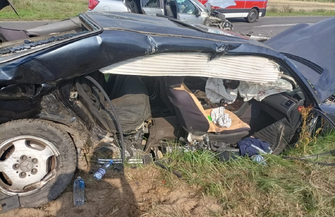 Wypadek na trasie Wschowa - Olbrachcice. Pięć osób w szpitalu FOTO