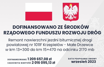 Remont drogi 1011F jakie zmiany czekają kierowców na trasie Krzepielów - Małe Drzewce