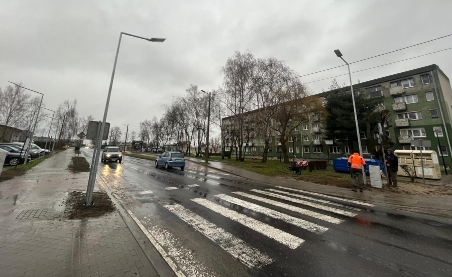 Na ul. Wolsztyńskiej jest bezpieczniej. Doświetlono dwa kolejne przejścia dla pieszych