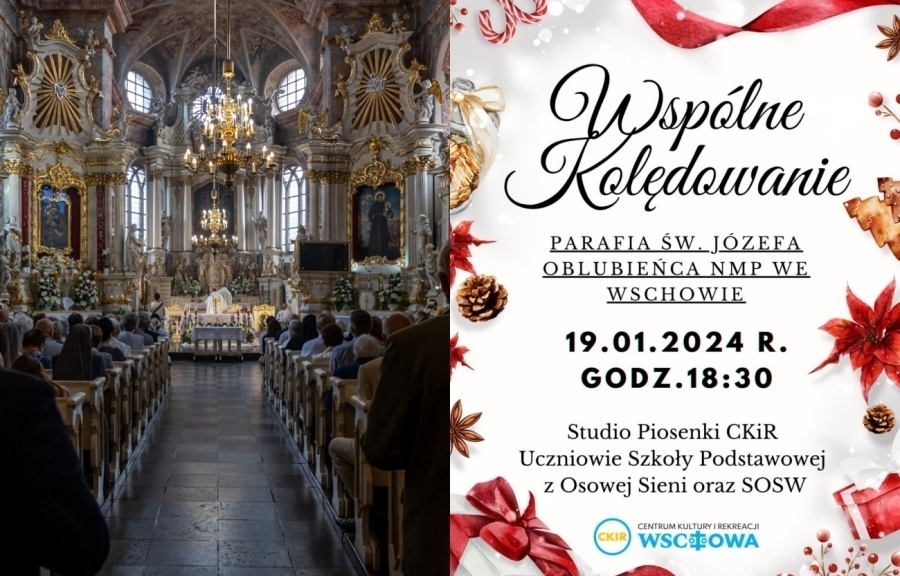Wspólne kolędowanie w Klasztorze Franciszkanów we Wschowie. Wystąpiąwyjątkowi artyści