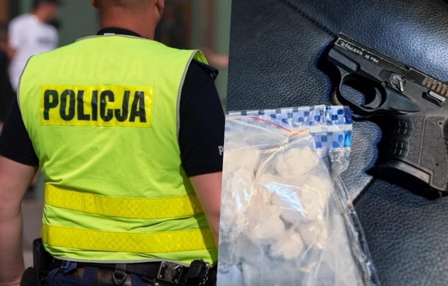 W Górze zatrzymano mężczyznę z 2000 dawkami amfetaminy. Miał przy sobie broń
