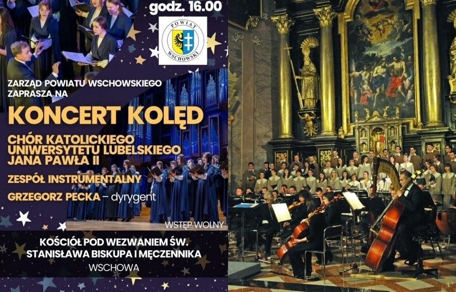 W Farze wystąpi Chór KUL. Na koncert kolęd zaprasza Zarząd Powiatu Wschowskiego