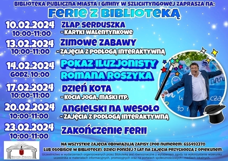 Ferie z Bibliotekąw Szlichtyngowej. Sprawdź co przygotowano dla najmłodszych