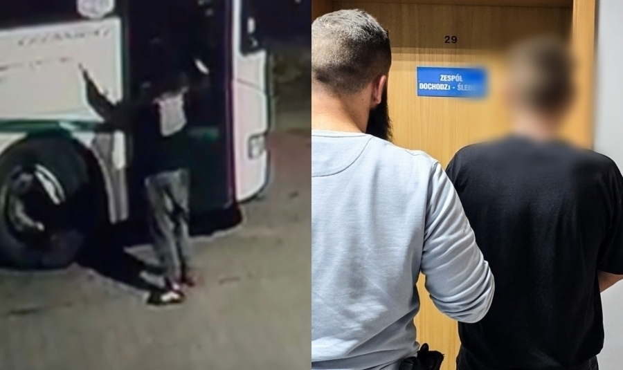 Kopnięciem wybił szybę autobusu. Policja ze Wschowy szybko go namierzyła WIDEO