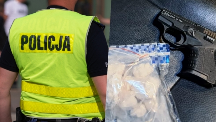 W Górze zatrzymano mężczyznę z 2000 dawkami amfetaminy. Miał przy sobie broń