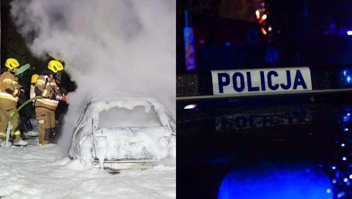 Na jednej z posesji w Sławie zapalił się seat. W samochodzie znaleziono zwłoki