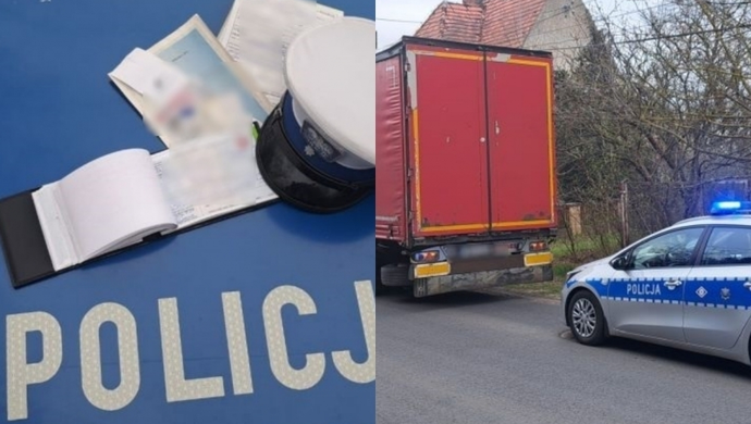 Kontrola drogowa ujawniła nieprawidłowości. Kierowca ciężarówki stracił prawo jazdy
