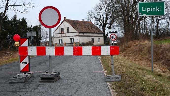 Utrudnienia na drodze powiatowej nr 1011F w Lipinkach. Zamknięcie odcinka 20-21 czerwca