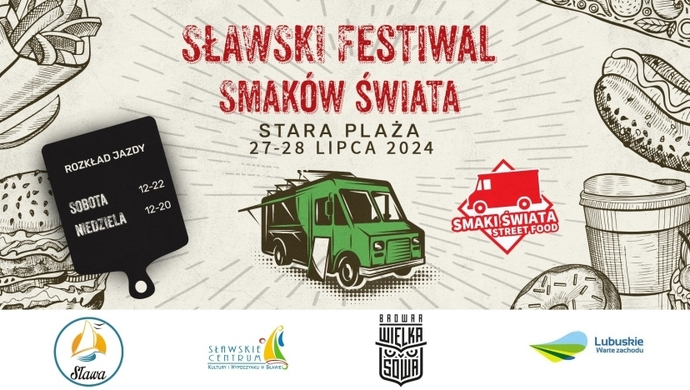 Zapowiada się smakowity weekend w Sławie. Na terenie SCKiW zaparkują food trucki
