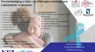 W Zielonej Górze odbędzie się wydarzenie pn. „Porozmawiajmy o raku”. Dołącz do grupy ze Wschowy