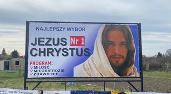 Katolicka Wschowa włącza się do wyścigu wyborczego. Ich kandydatem jest Jezus